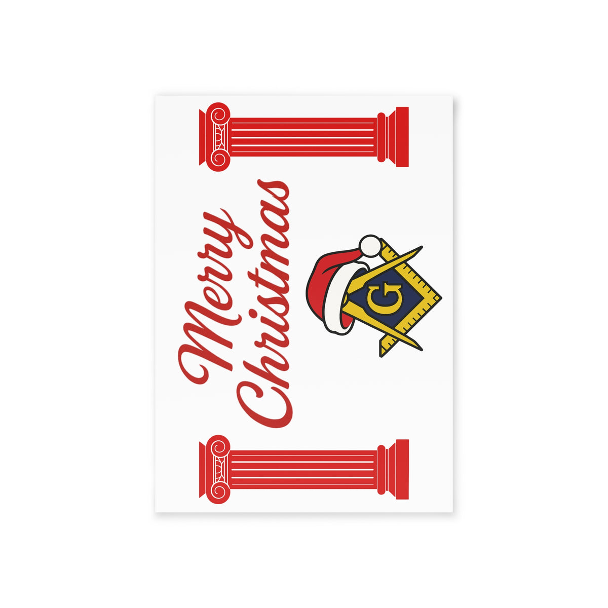 Master Mason Blue Lodge Greeting Card - (Two-sided print) - Bricks Masons