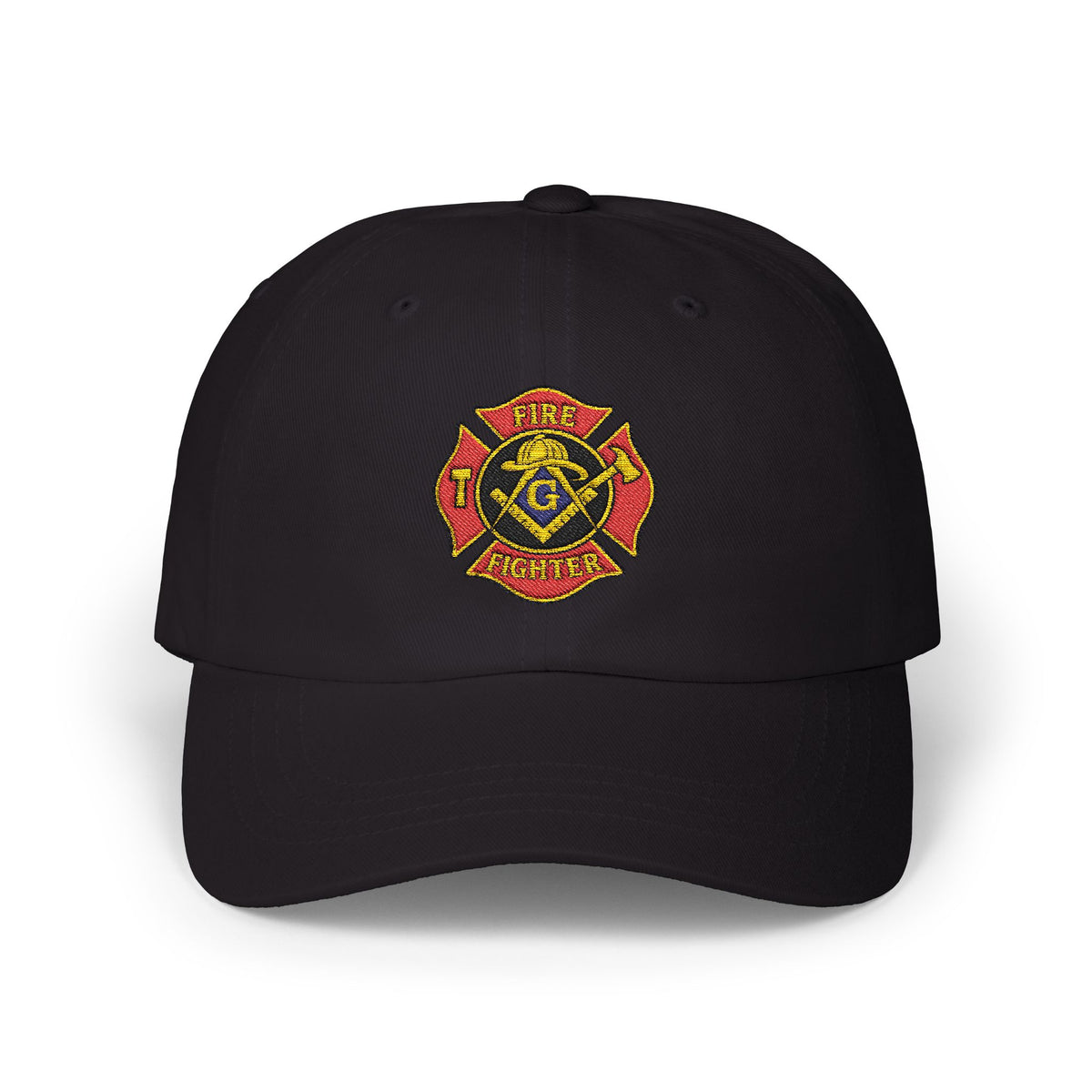 Master Mason Blue Lodge Baseball Cap - Embroidered Firefighter Mason Dad Cap - Bricks Masons