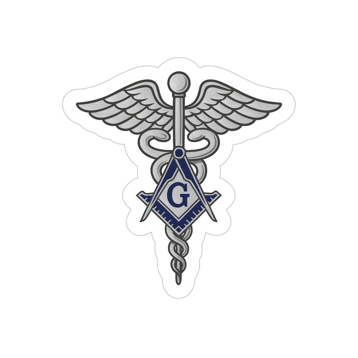 Master Mason Blue Lodge Sticker Decal - Water Resistant Vinyl Doctor - Bricks Masons