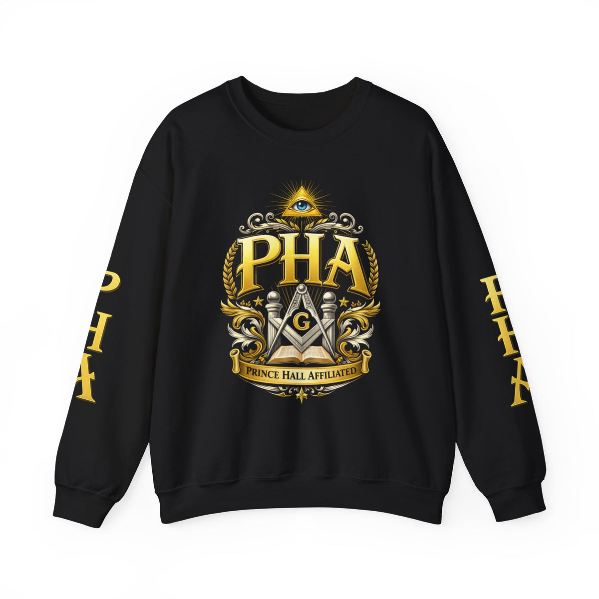 Master Mason Blue Lodge Sweatshirt - Prince Hall Affiliated Square & Compass G & Eye