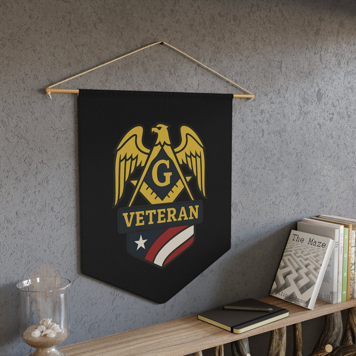 Master Mason Blue Lodge Pennant - Veteran Mason - Bricks Masons