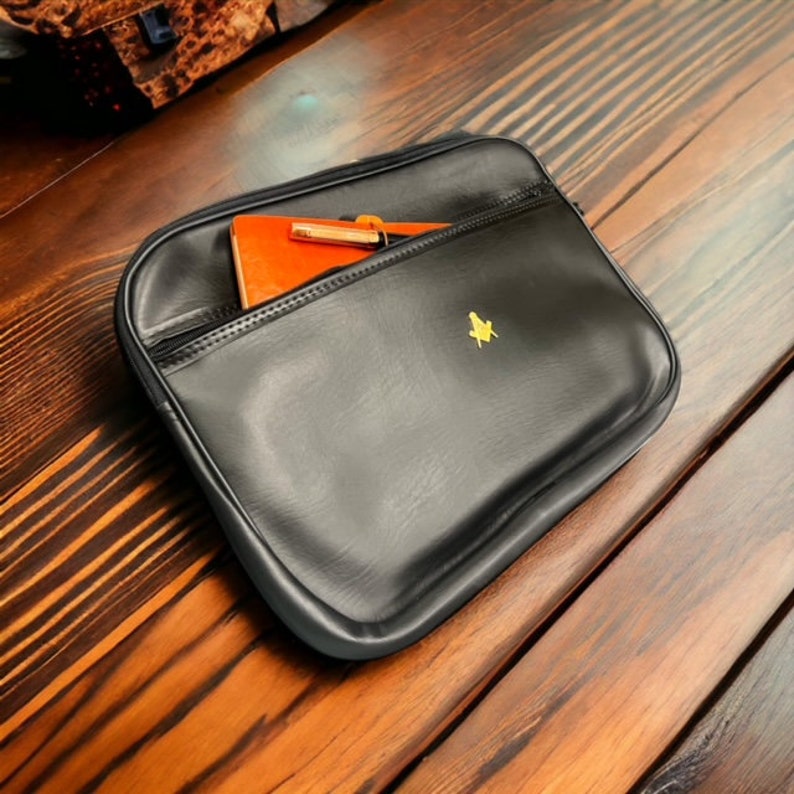 Master Mason Blue Lodge Laptop Case - One Size Universal Bag 24k Gold Clad - Bricks Masons