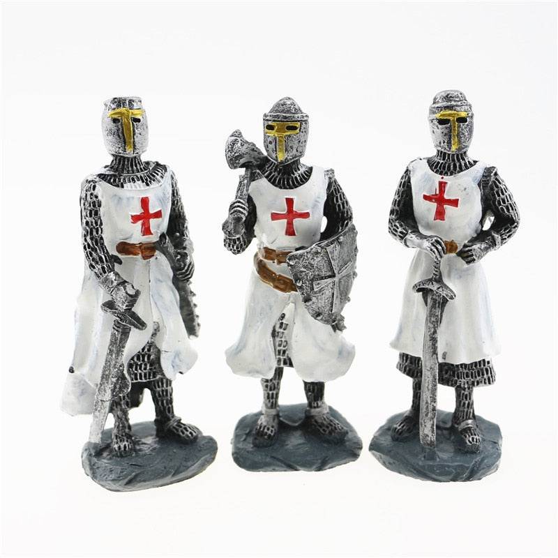 Knights Templar Figurine - 3D Resin with Magnet Decoration - Bricks Masons