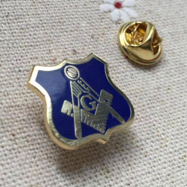 Master Mason Blue Lodge Lapel Pin - Badge Square and Compass with G - Bricks Masons