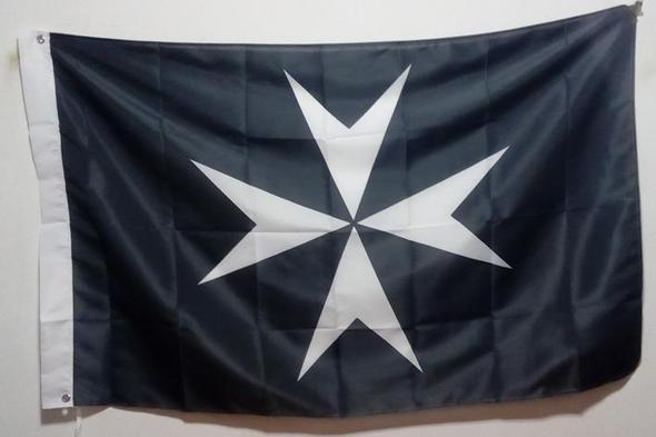 Order Of Malta Flag - Black - Bricks Masons