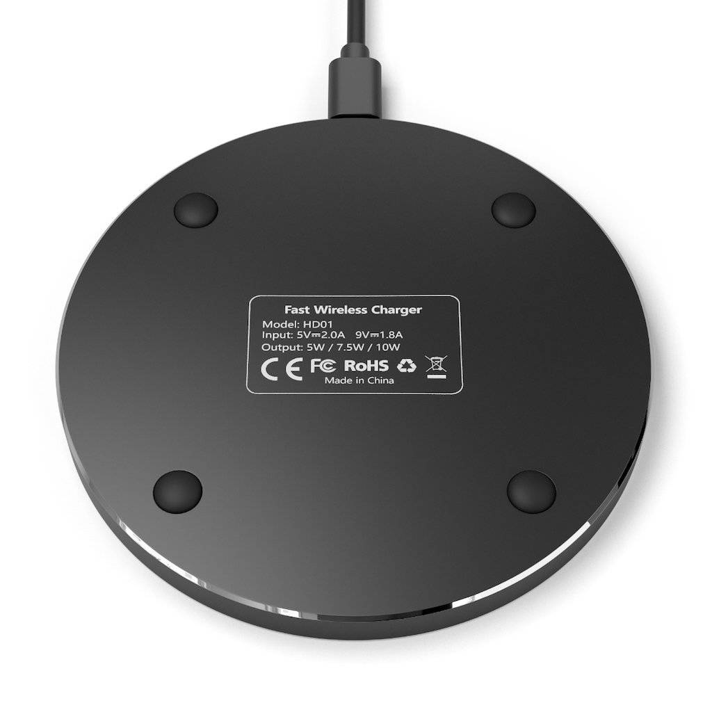 Past Master Blue Lodge Wireless Charger - Black & White - Bricks Masons