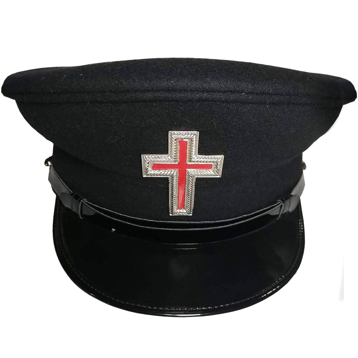 Sir Knight Knights Templar Fatigue Cap - Black Silver - Bricks Masons
