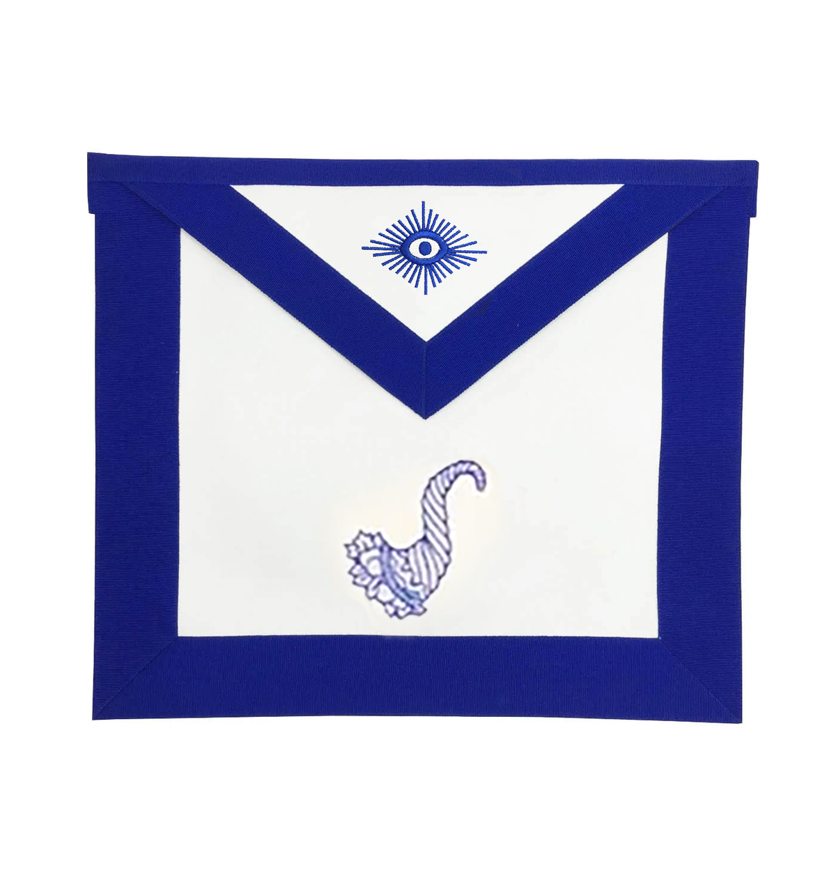 Senior Steward Blue Lodge Officer Apron - Royal Blue - Bricks Masons