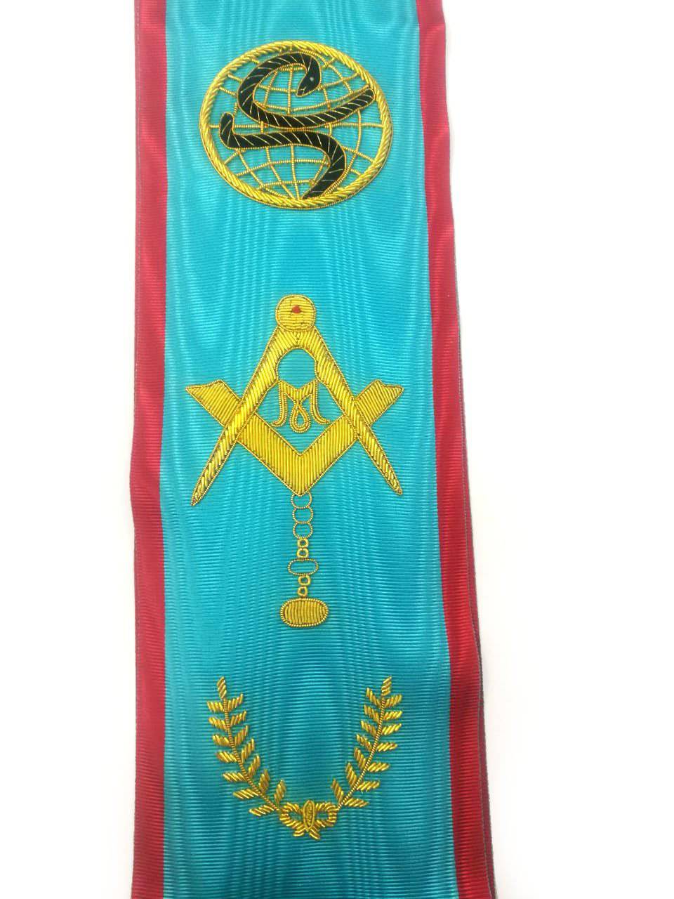 Master Mason Scottish Rite Sash - 3 Stars Bullion Embroidery