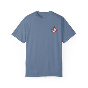 Master Mason Blue Lodge Canada Jurisdiction T-Shirt - Garment-Dyed Tee Various Colors - Bricks Masons