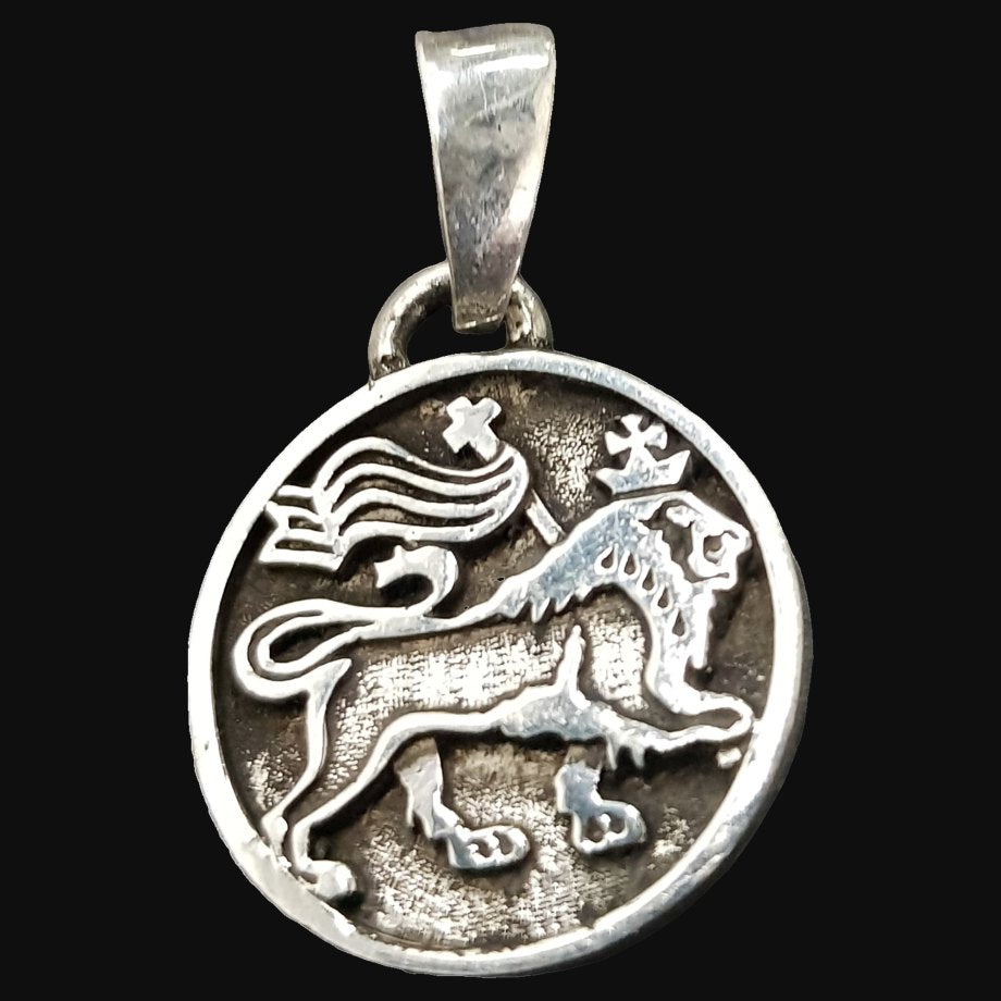 Rastafari Leon Judah Pendant In Silver 1.8 Cm 4.5 Gr Art 1008 - Bricks Masons