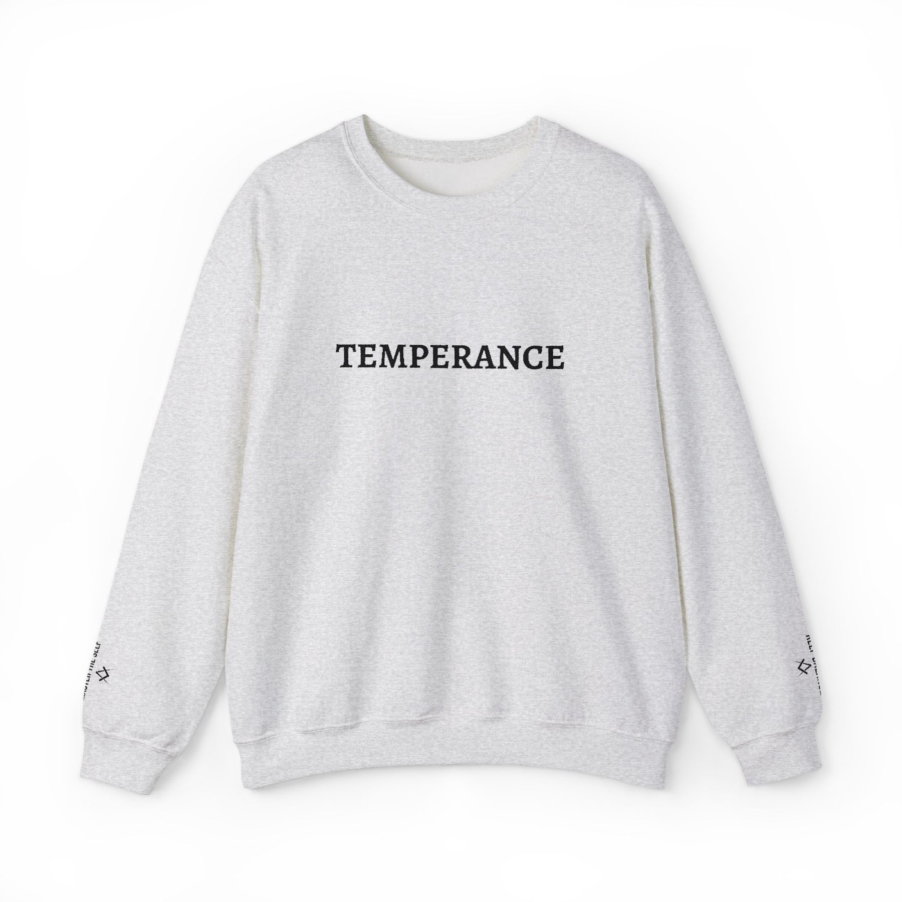 Entered Apprentice Blue Lodge Sweatshirt - Temperance Front & Sleeves Embroidery - Bricks Masons