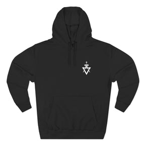 Allied Masonic Degrees Hoodie - Three-Panel Fleece Front Embroidery Design - Bricks Masons