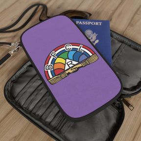 International Order of The Rainbow For Girls Passport Wallet - Purple With Colorful Emblem - Bricks Masons