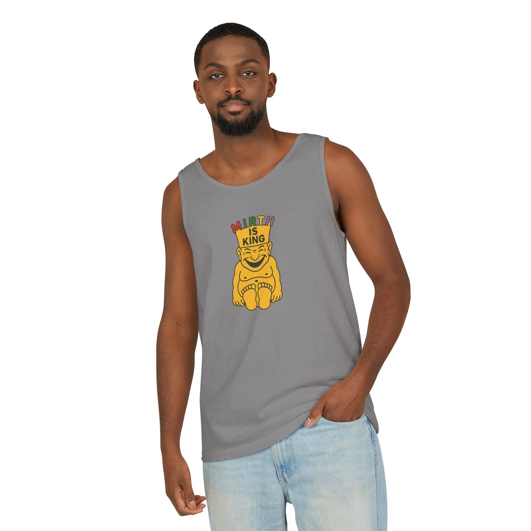 Royal Order of Jesters Tank Top - MIRTH Garment-Dyed 100% Cotton - Bricks Masons