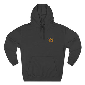 Master Mason Blue Lodge Hoodie - Three-Panel Fleece Signature Chest Stitch - Bricks Masons