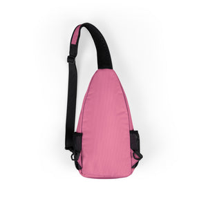 OES Crossbody Bag - Pink & White Nylon With Multiple Pockets - Bricks Masons