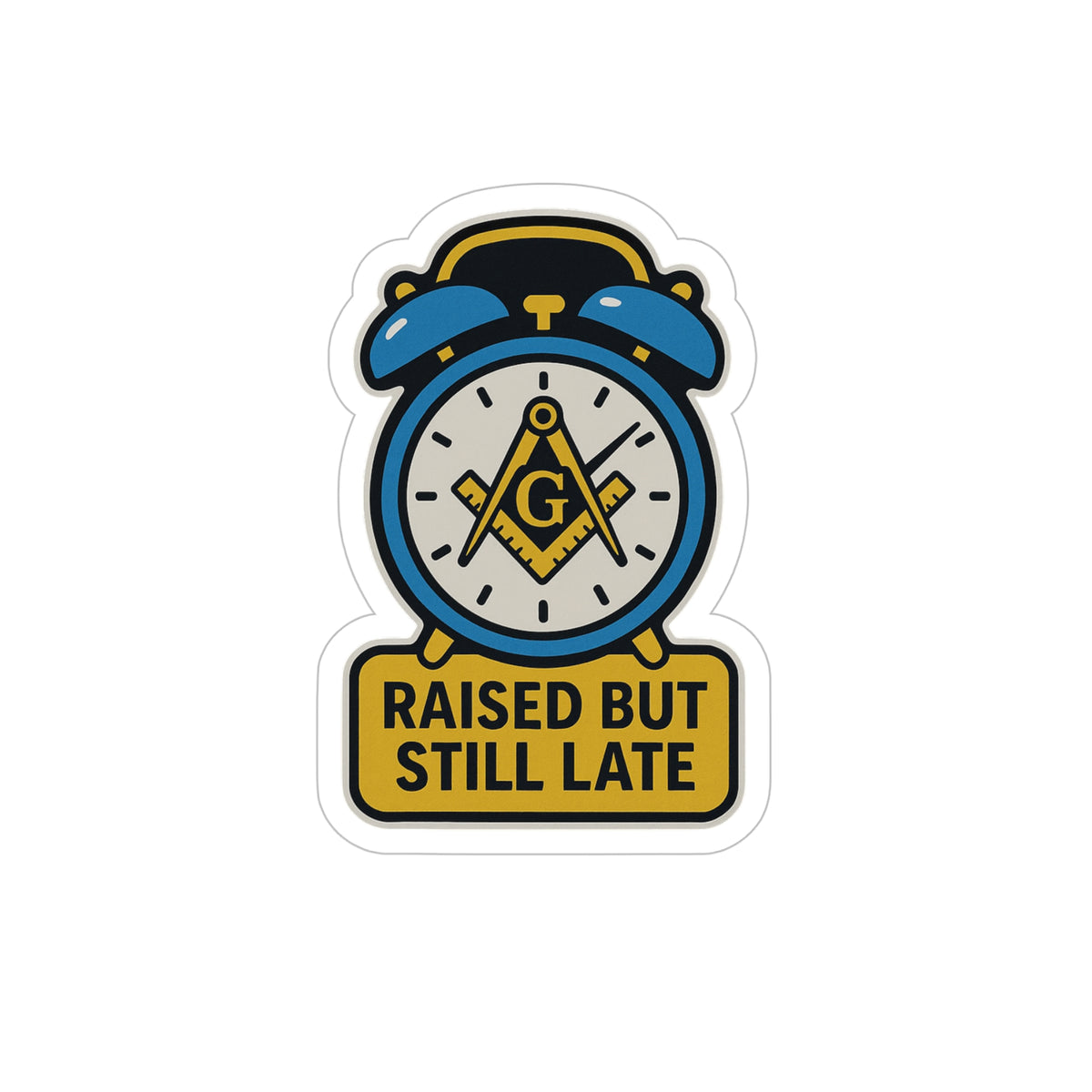 Master Mason Blue Lodge Sticker Decal - Outdoor Die-Cut - Bricks Masons