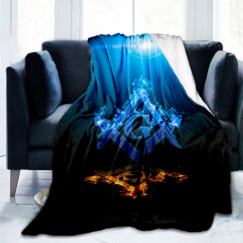 Masonic Blanket - 3D Print Flannel Plush Throw - Bricks Masons