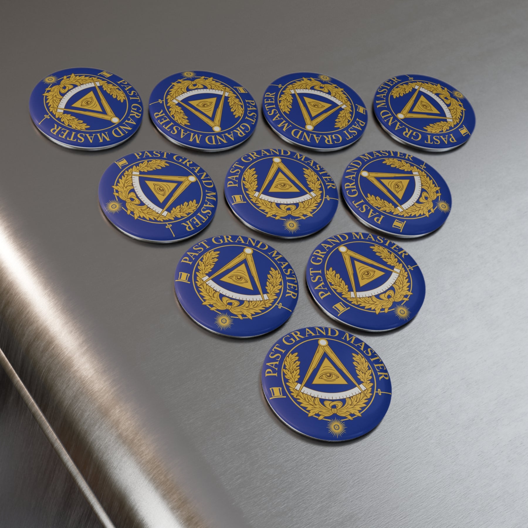 Past Grand Master Blue Lodge Magnet - Decorative Refrigerator - Bricks Masons