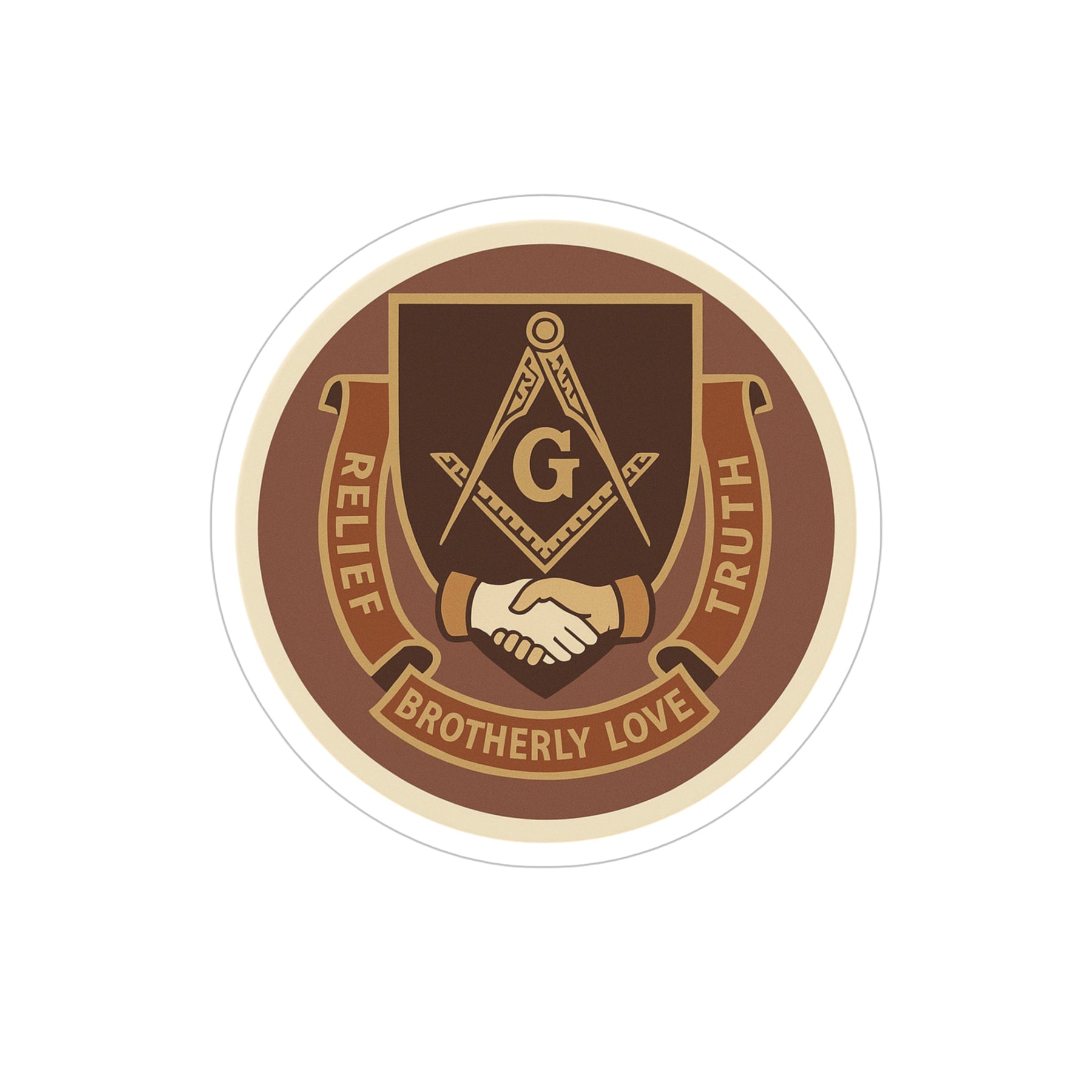 Master Mason Blue Lodge Sticker Decal - Brotherly Love Water Resistant Vinyl - Bricks Masons