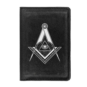 Master Mason Blue Lodge Wallet - Black & Brown - Bricks Masons