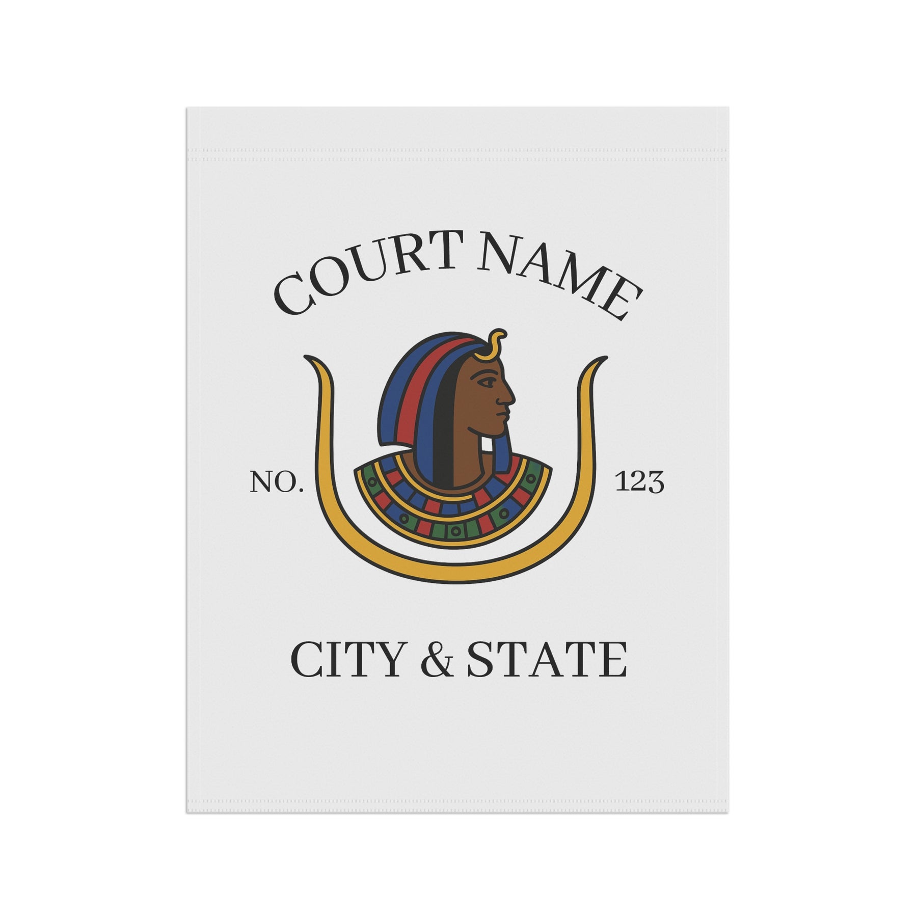DOI Yard Flag - White Poly Poplin With Personalization - Bricks Masons