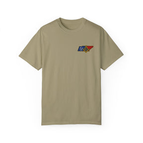 Master Mason Blue Lodge T-Shirt - Garment-Dyed Tennessee Mason - Bricks Masons