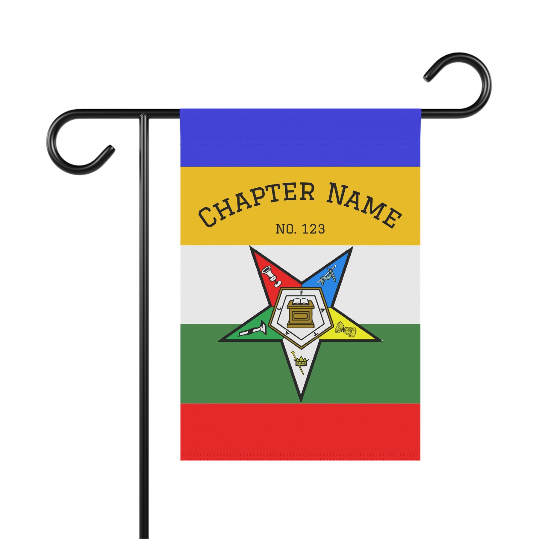 OES Yard Flag - Colorful Printed Design With Personalization - Bricks Masons