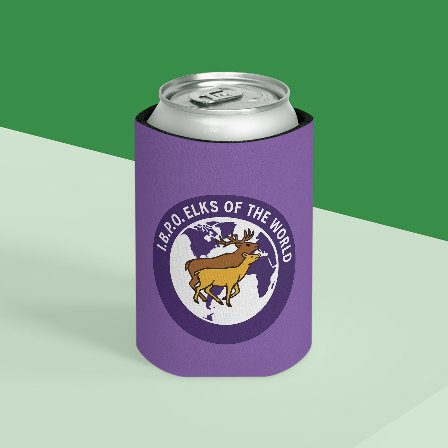 Elks of the World Can Cooler - IBPO Purple - Bricks Masons