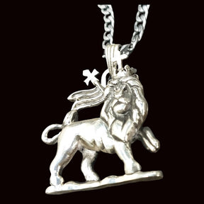 Leon Judah Rastafari Pendant 4 X 3 Cm 39 Gr In Silver Art 1194 - Bricks Masons
