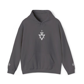 Allied Masonic Degrees Hoodie - Soft Cotton Poly Blend Embroidered Front Motif - Bricks Masons