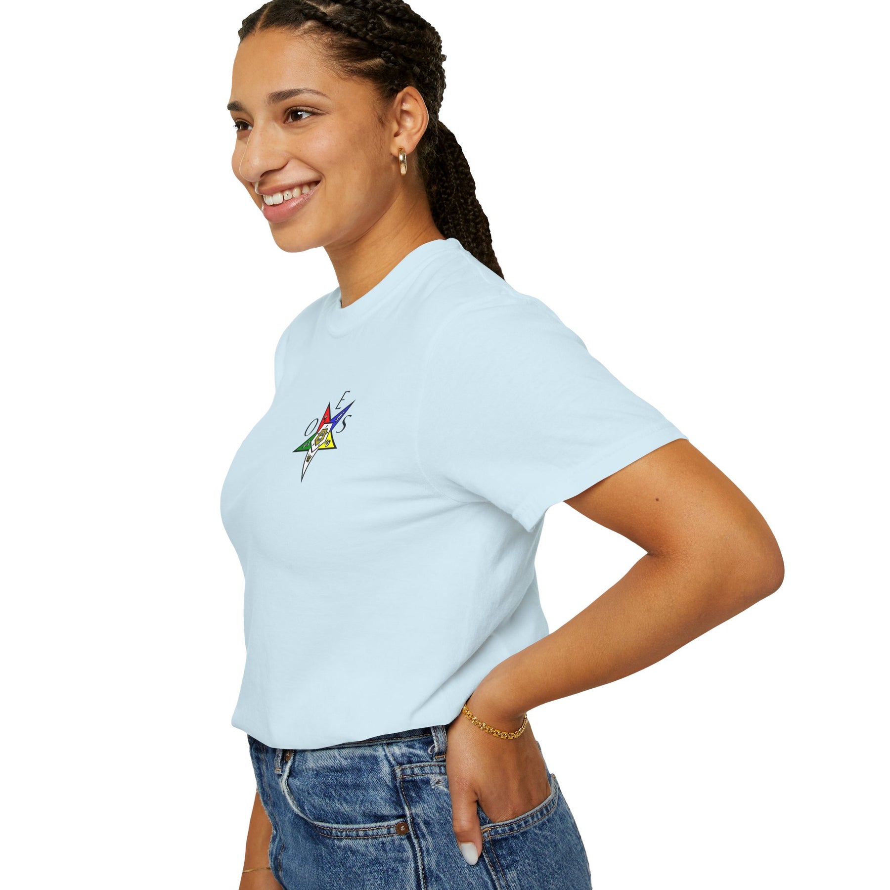 OES T-Shirt - Garment-Dyed Tee OES Star Various Colors - Bricks Masons