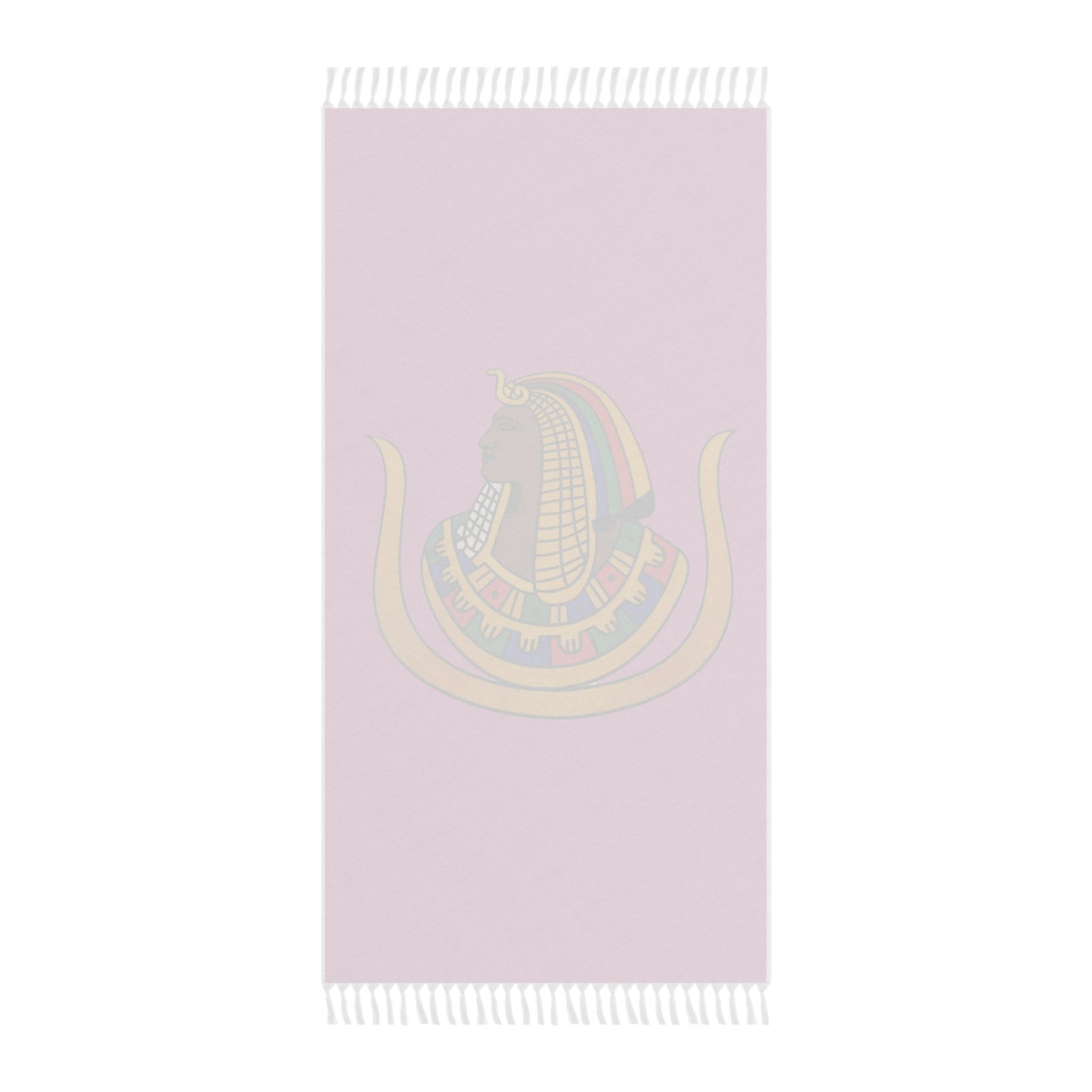 DOI Towel - Pink Polyester With Knotted Tassels Beach Cloth - Bricks Masons