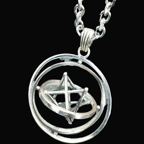 Merkaba Medal Silver Geometry Kabbalah 4 cm 12 g Art 1267 - Bricks Masons