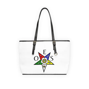 OES Handbag - White PU Leather With Ample Interior - Bricks Masons