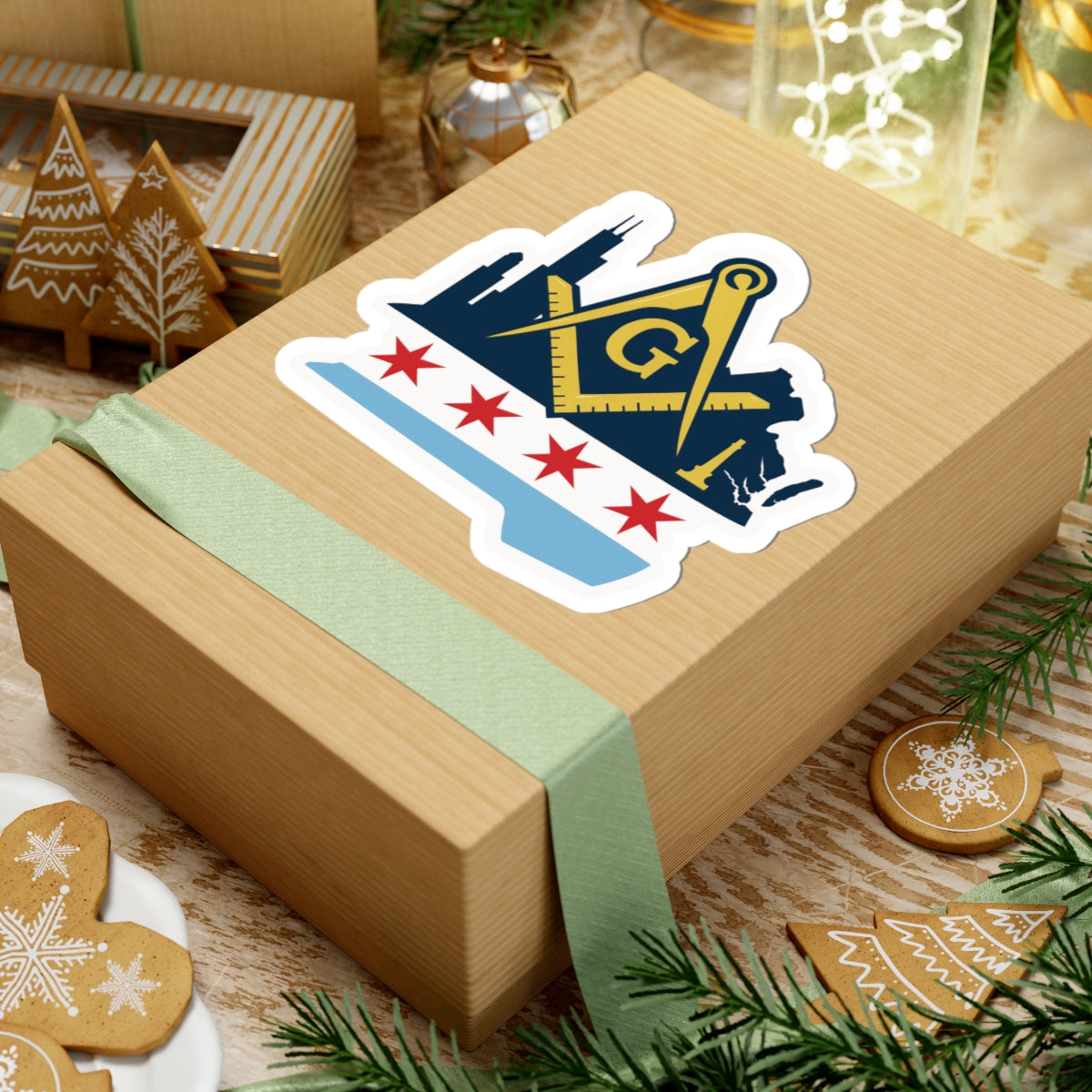 Master Mason Blue Lodge Sticker Decal - Kiss-Cut Chicago - Bricks Masons