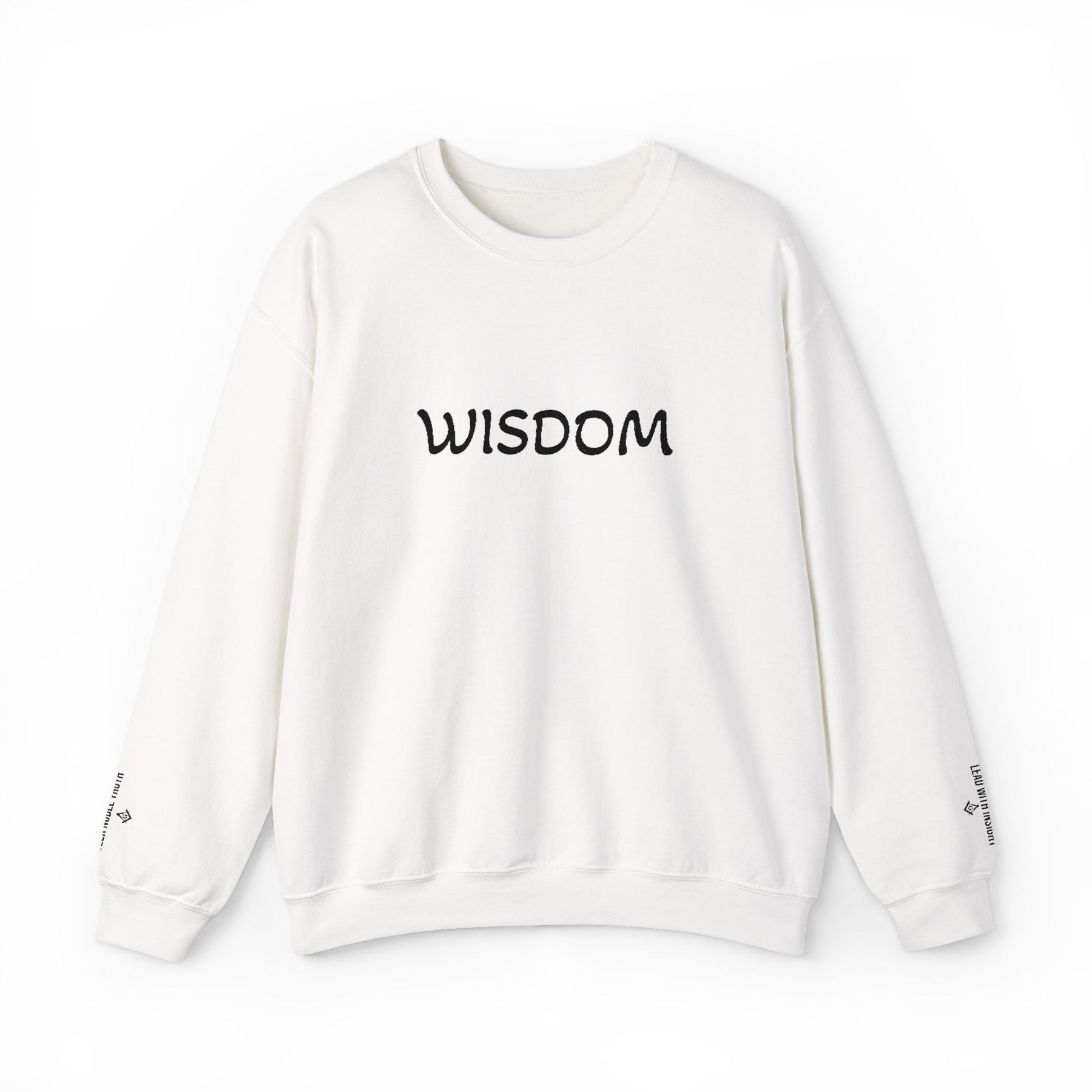 Master Mason Blue Lodge Sweatshirt - Wisdom Front & Sleeves Embroidery - Bricks Masons