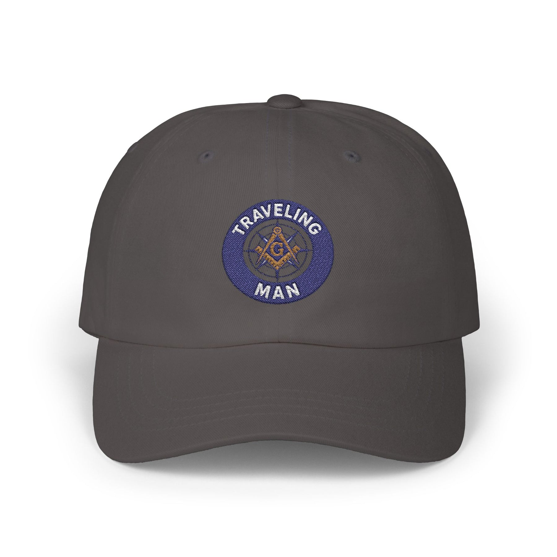 Master Mason Blue Lodge Baseball Cap - Embroidered Traveling Man Dad Cap - Bricks Masons