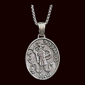 Templar Pendant Seal of Abraxas Silver 3.5 cm 10 g Art 1303 - Bricks Masons