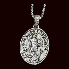 Templar Pendant Seal of Abraxas Silver 3.5 cm 10 g Art 1303 - Bricks Masons