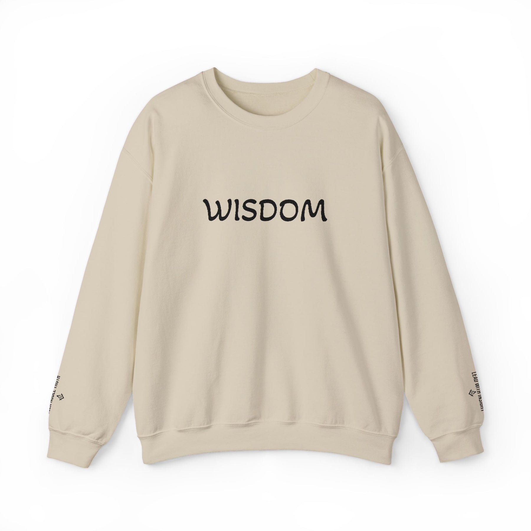Master Mason Blue Lodge Sweatshirt - Wisdom Front & Sleeves Embroidery - Bricks Masons