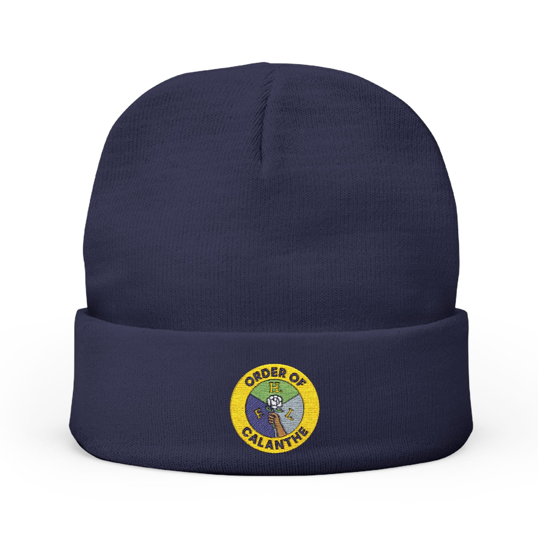 Order of Calanthe Beanie - Knit Embroidery Emblem - Bricks Masons