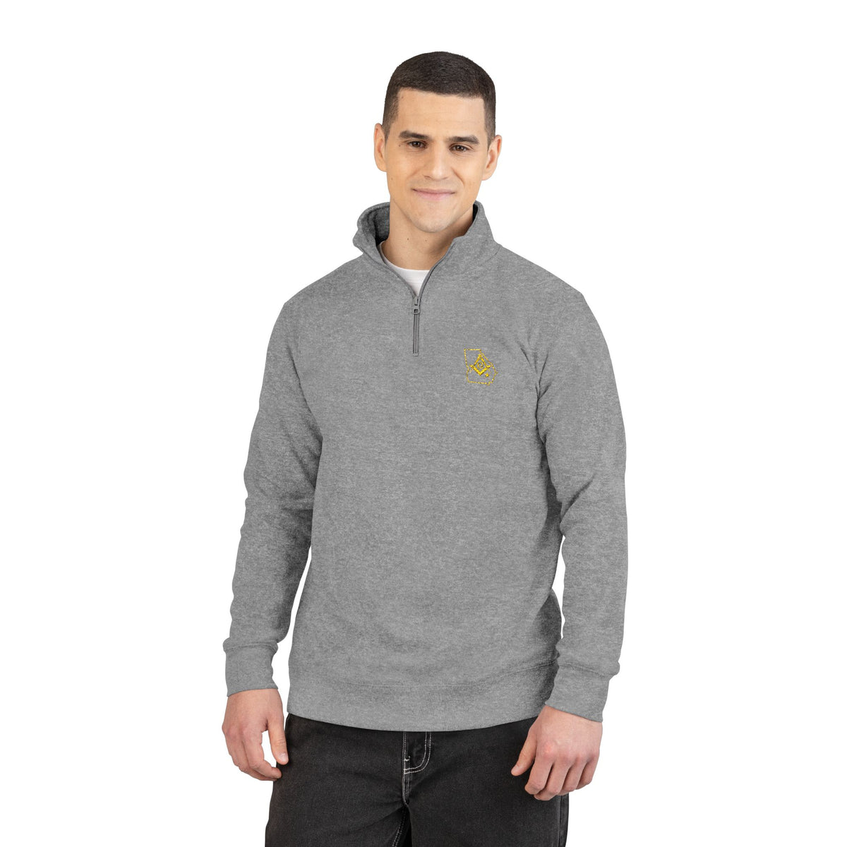 Master Mason Blue Lodge Sweatshirt - Georgia State Outline with S&C G Embroidery - Bricks Masons