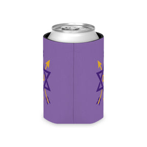 Order of the Secret Monitor Can Cooler - Purple Polyester Exterior - Bricks Masons