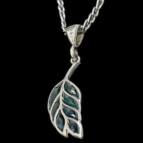 Masonic Pendant Enameled Acacia Leaf in Silver 3 cm Art 1335 - Bricks Masons