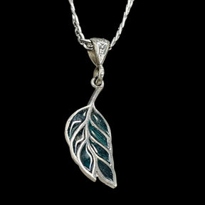 Masonic Pendant Enameled Acacia Leaf in Silver 3 cm Art 1338 - Bricks Masons