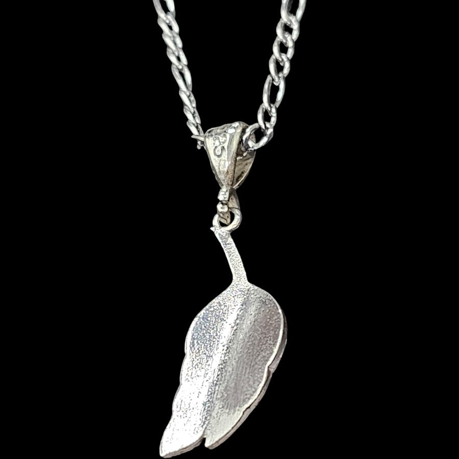 Masonic Pendant Enameled Acacia Leaf in Silver 3 cm Art 1335 - Bricks Masons