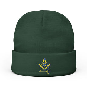 International Masons Beanie - Knit Embroidery Emblem - Bricks Masons