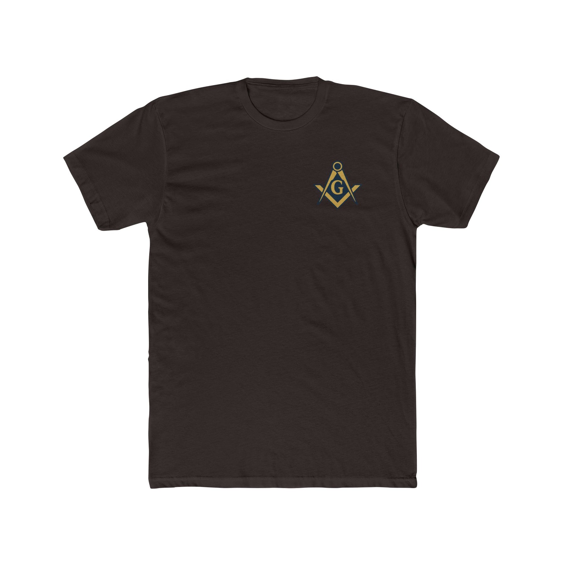 Master Mason Blue Lodge T-shirt - Square & Compass G Cotton Crew Tee - Bricks Masons